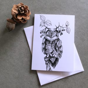 Stupid Animal Hybrids, mashup végétal et animal illustré, lot de 4 cartes de vœux vierges, dessin à l'encre, art amusant, carte de Noël alternative