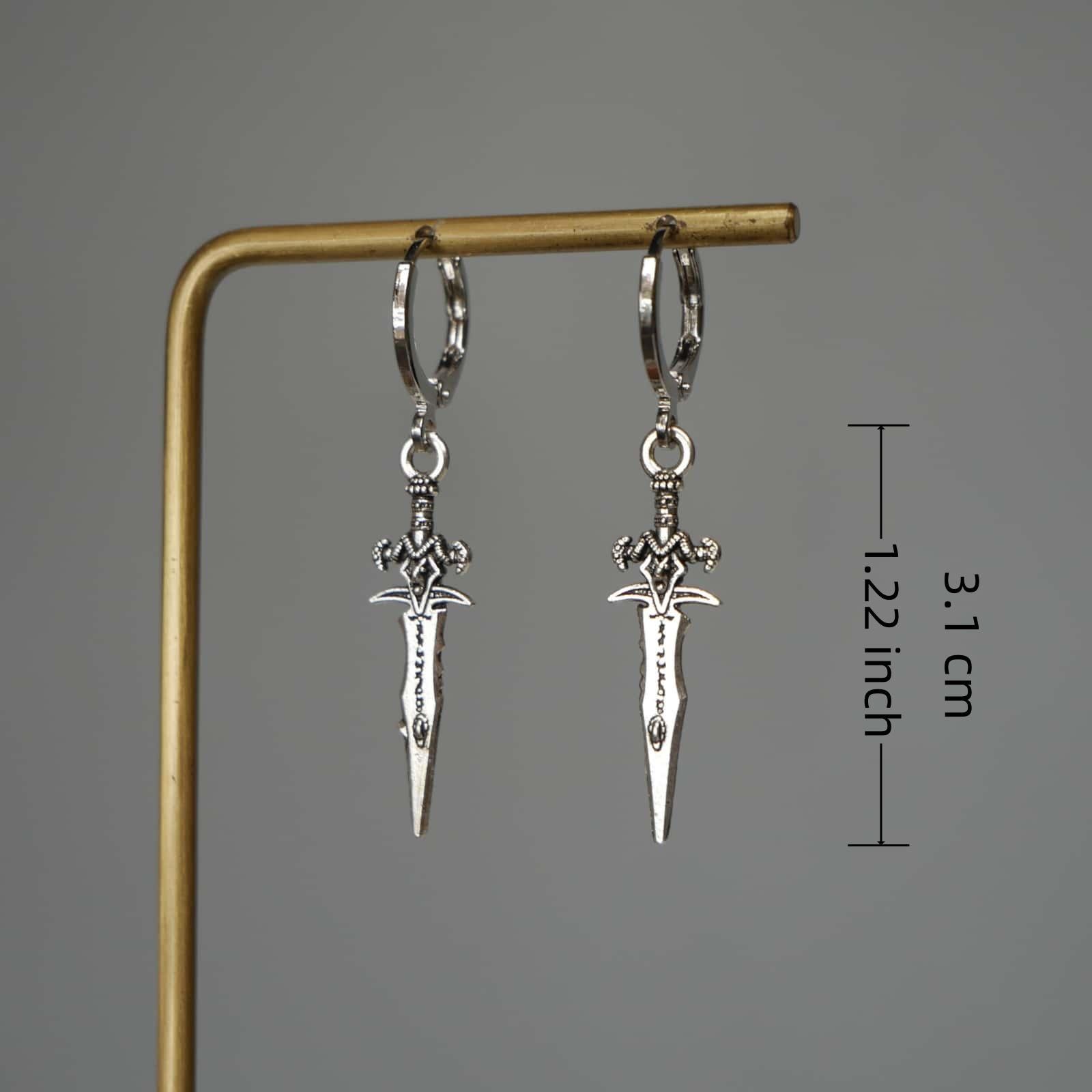 【値下】宝野アリカ 少女貴族 騎士乙女SWORDネックレス Sword Earrings Sword Necklace Gold/silver Sword Hoop