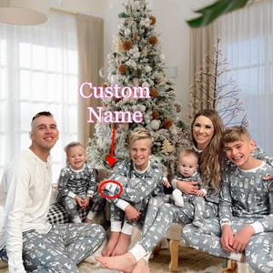 Christmas Pajames Matching Family Xmas PJs, Personalized Family Pajamas Set, Adult Kids Dogs Xmas Sets, Christmas Gifts for Family