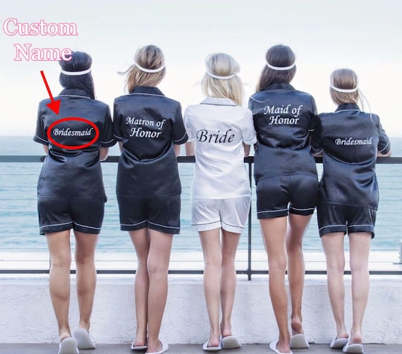 Bridal Shower Pajama Shorts Bridesmaid Bridal Shower Bridesmaid