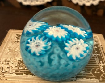 Beautiful Small Vintage Glass Paperweight