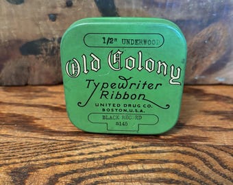 Old Colony Typewriter Ribbon and Tin