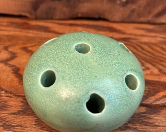 Vintage Green Stangl Pottery Flower Frog