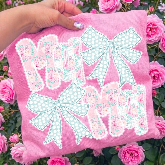 Mama Bow PNG, Coquette Mama Shirt Design, Floral Mama PNG, Lace Mama Graphic, Pink Mama Shirt Design, Girly Mama Bow PNG