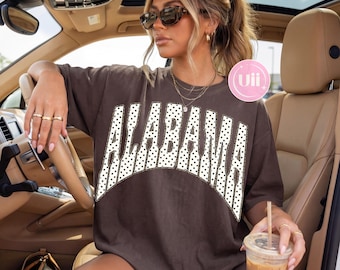 ALABAMA PNG | Neutral Polka Dot & Leopard | Retro Digital Download