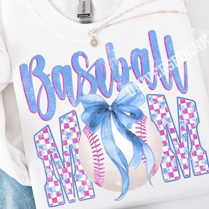 Baseball Mom PNG | Coquette Bow Design (Digital Download)