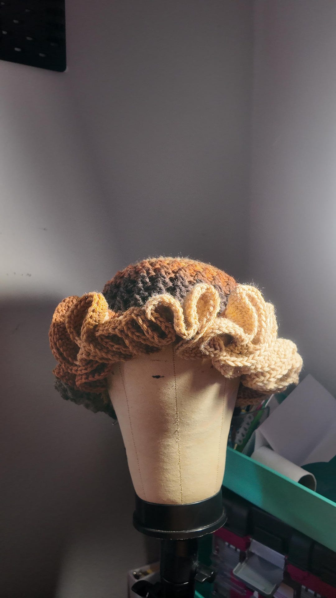 Handmade Crochet Ruffle Hat | Custom Color Crochet Beanie | Soft ...