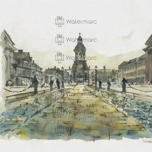 Irish Watercolor Print of Trinity College Dublin | Dublin Landmark Wall Art | Historic Ireland Fine Art | Celtic Irish Gift | Physical Print