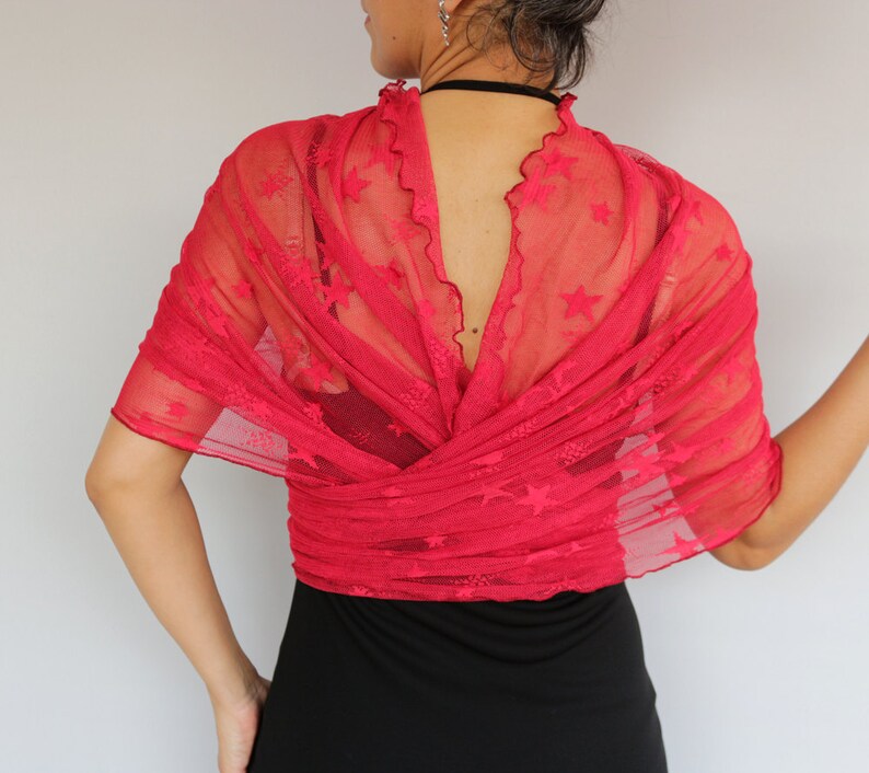 red shrug plus size