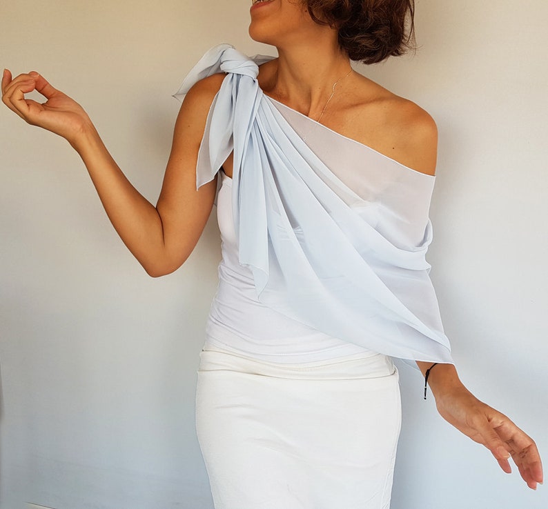 off shoulder dress with shawl