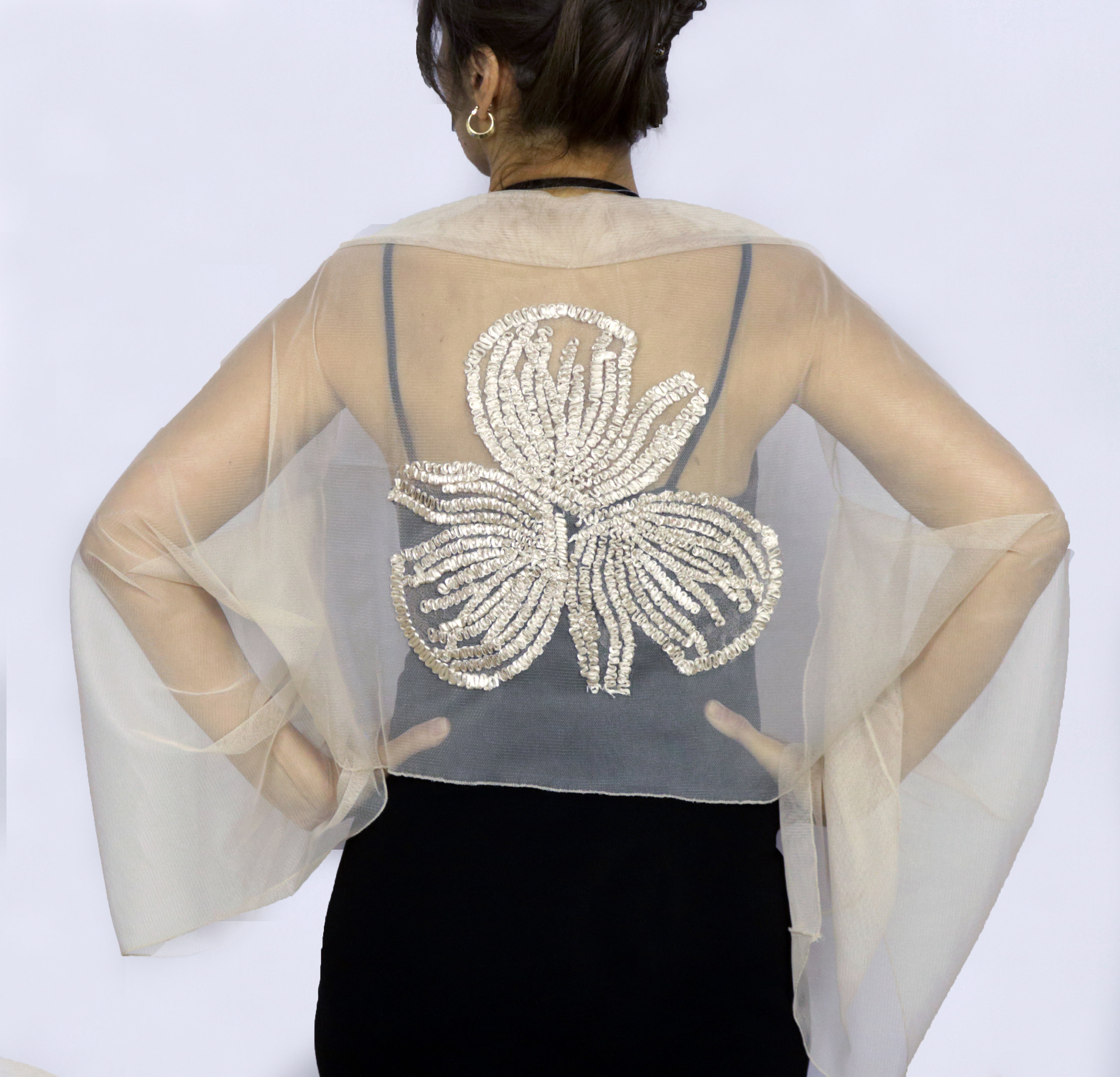 ジャケット・アウター andequal tulle pattern sheer jacket tulle pattern sheer jacket – andequal