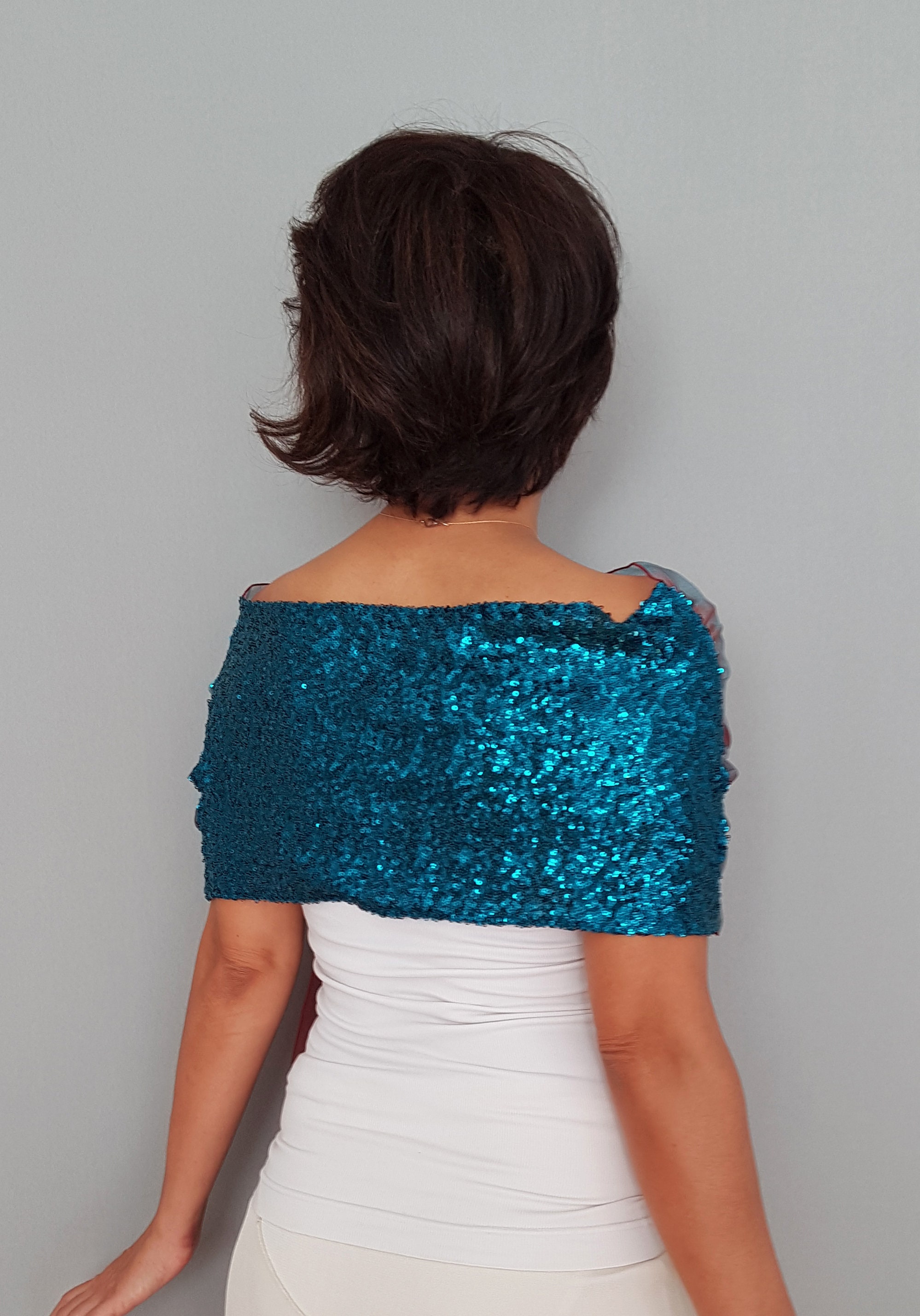 royal blue evening wrap