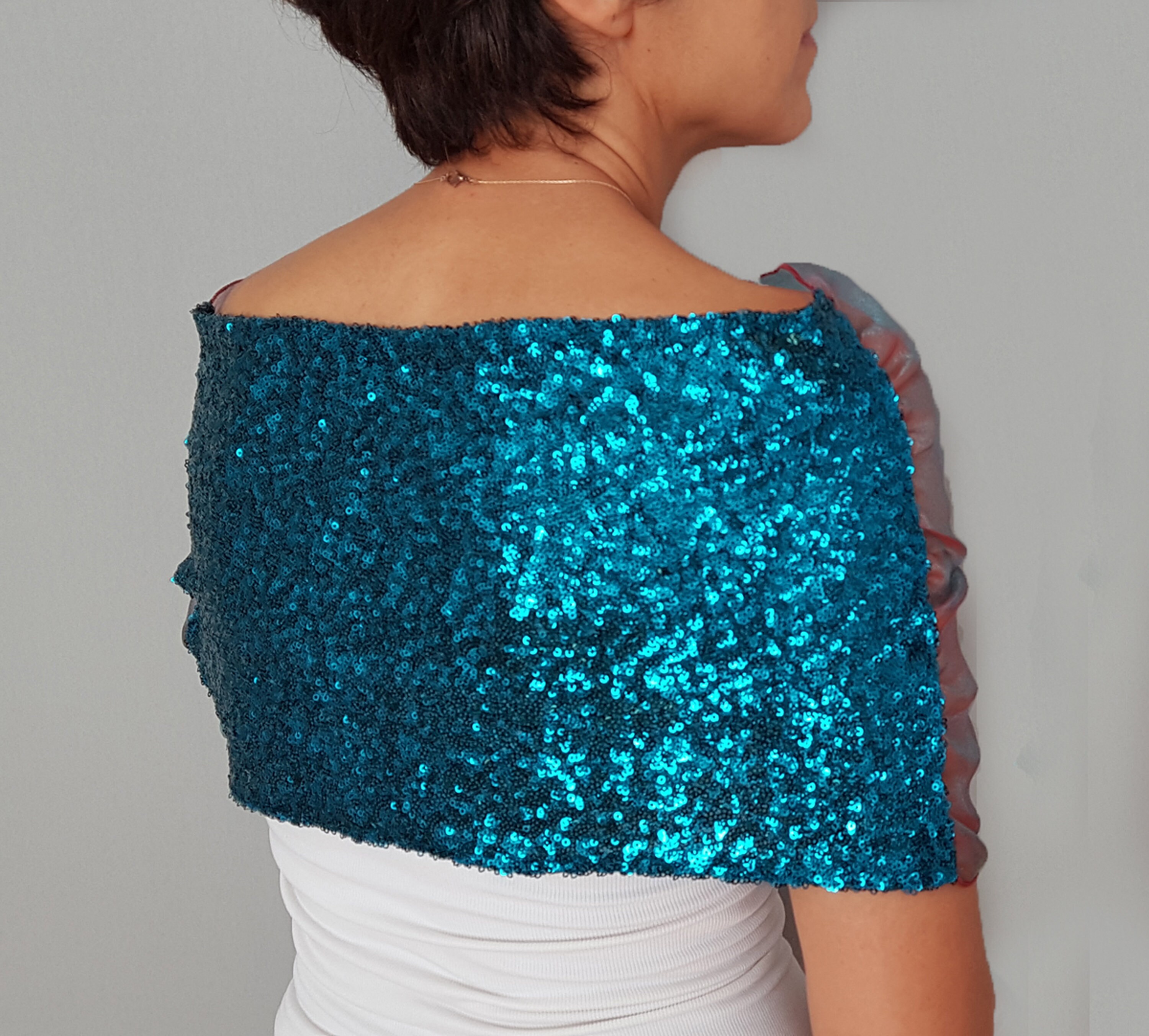 Sparkly Blue Shrug - Etsy UK