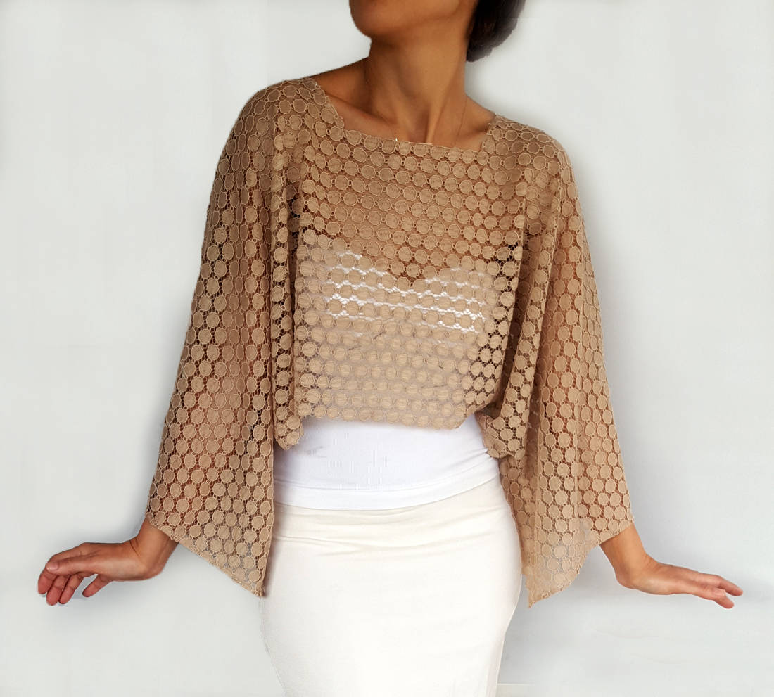 Beige Evening Dress Cover Up Mother of 