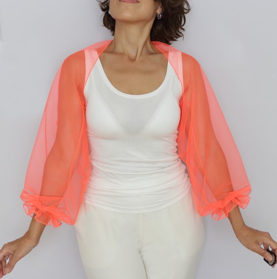 Orange top bolero jacket