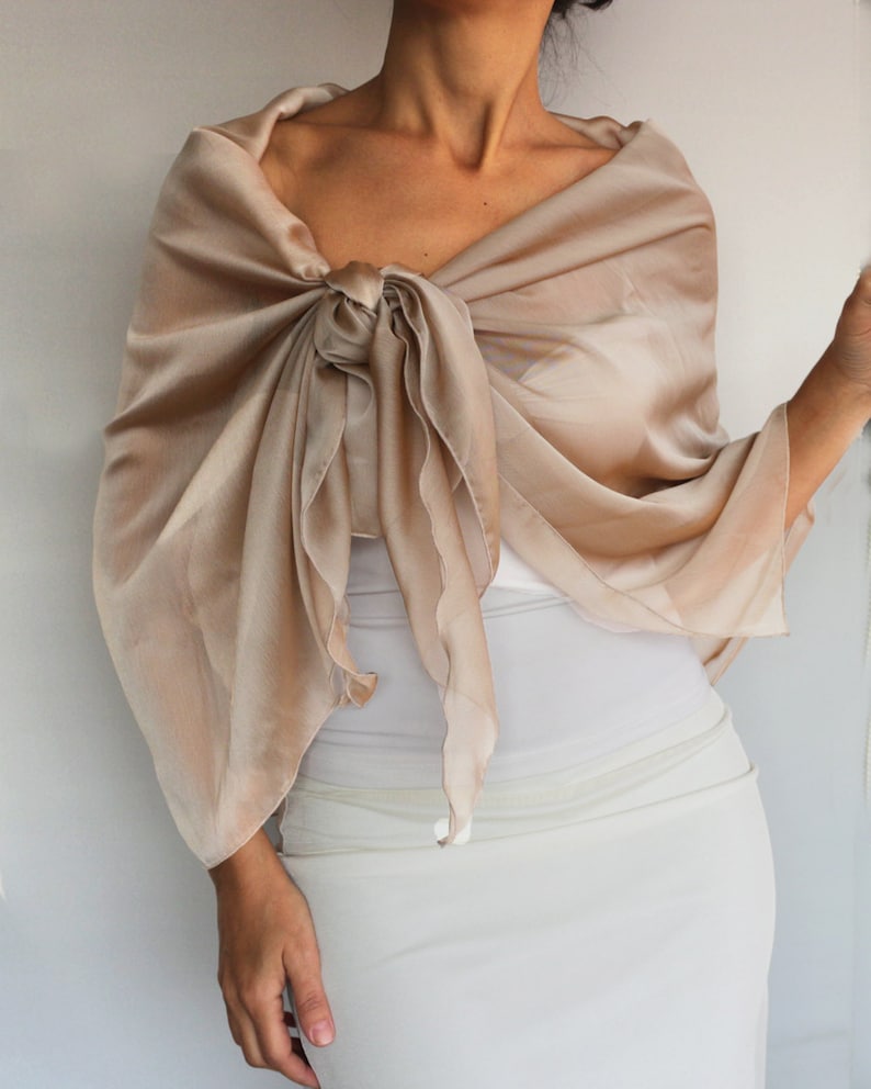 Chiffon Evening Shawl Scarf Shoulder Wrap Mauve Iridescent Etsy