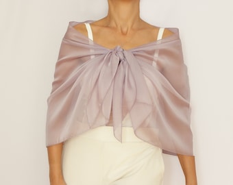 Cape De Mariée Longue – Mousseline De Soie – Sur Mesure – Accessoire De Mariage