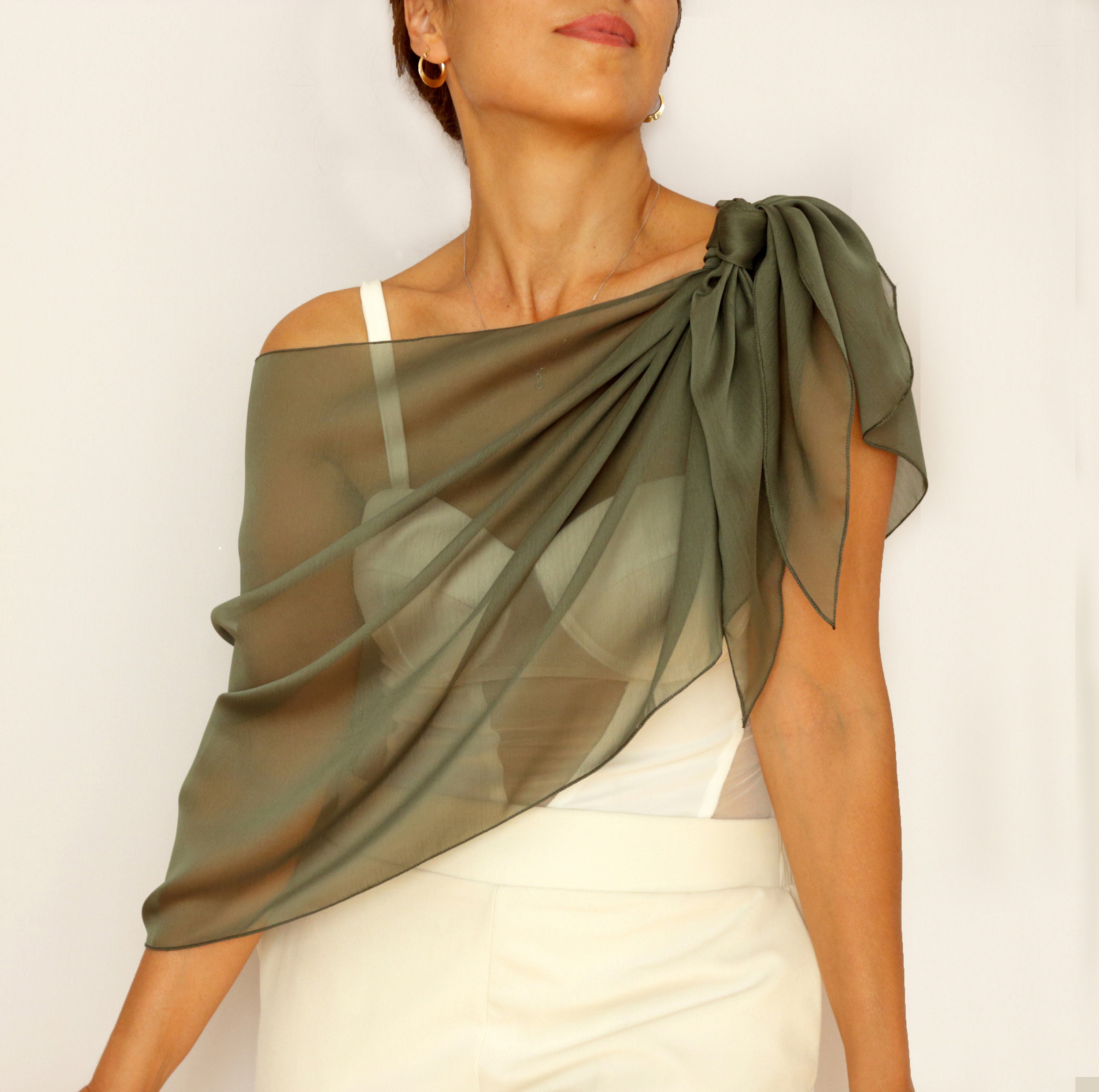 Scialle In Chiffon Morbidissimo Per Donna – 200x70 Cm – Elegante Per Matrimoni E Feste – Vari Colori