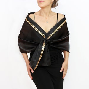 stole for formal dress Wine Burgundy Taffeta Wrap Shawl: Pull-Through Bow Stole, Formal Shoulder Cover Up for Weddings