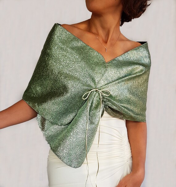 metallic evening wrap