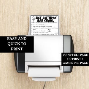 21st Birthday Bar Game, Birthday Scavenger Hunt, 21st birthday Decor, Printable Bar Hopping Game, Bar Scavenger Hunt, Adult Drinking Games image 9