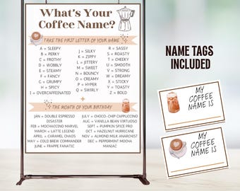 Love is Brewing Bridal Shower Game, Coffee Themed Bachelorette Game, Baby is Brewing Shower Decor, Shower Welcome Sign, Coffee Lover Party