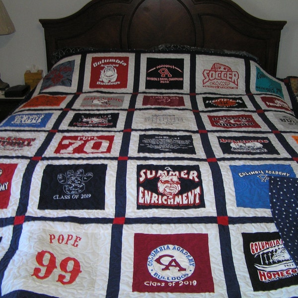 Custom T-shirt quilt from your T-shirts