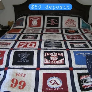 Custom T-shirt quilt from your T-shirts