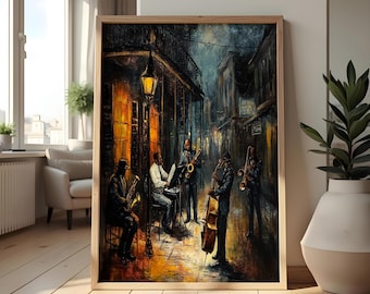 New Orleans Jazz Art Print: Rustic Southern Inspired Poster