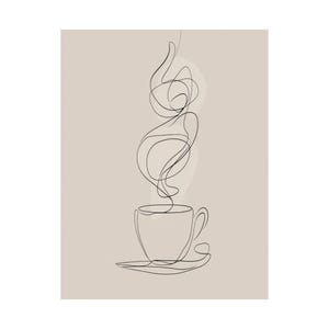 Minimalist Coffee Line Art Matte Vertical Posters, Steaming Cup Wall Prints, Modern Kitchen Decor, Coffee Nook Wall Art, Cafe Wall Print, image 8