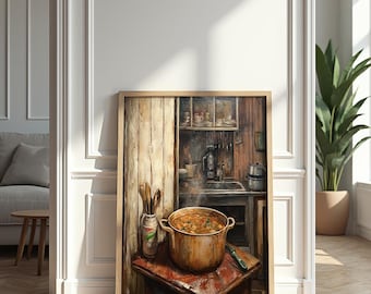 Rustic Cajun Gumbo Kitchen Print: Vintage Southern Foodie Wall Art