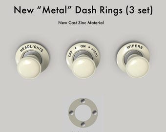 metal magnet dash rings are painted in three color options - ivory, black and red.