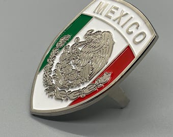 vw Hood crest emblem, Mexico flag