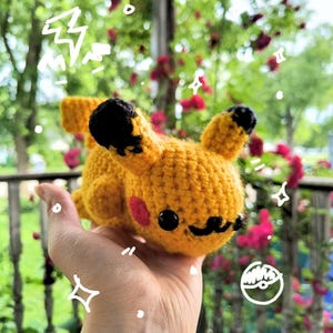 Crochet Electric Mouse Monster Plushie