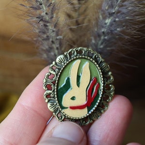 Rabbit Brooch | Pin | Cottage Core