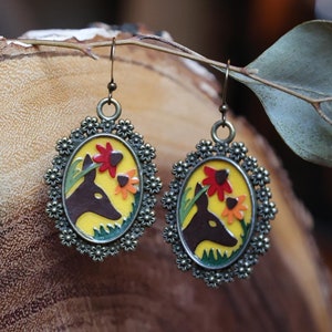 Doe Earrings | Dangle Earrings | Cottage Core Accessory