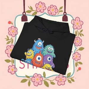 Friends Monstars Fantasy Hoodie, Anime Kawaii Sweatshirt, Monstar Series 012, Unisex Hooded Jumper, Cute Streetwear, Cozy Pullover