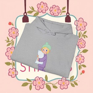 Pastel Bedtime Boy Graphic Hoodie: Unisex Cozy Sleepwear