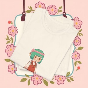 パステルフラワーパワーヒッピーガールTシャツ - ユニセックスTシャツ、半袖トップス、レトロフローラルシャツ、ボヘミアンバイブス服、70年代スタイルのアパレル