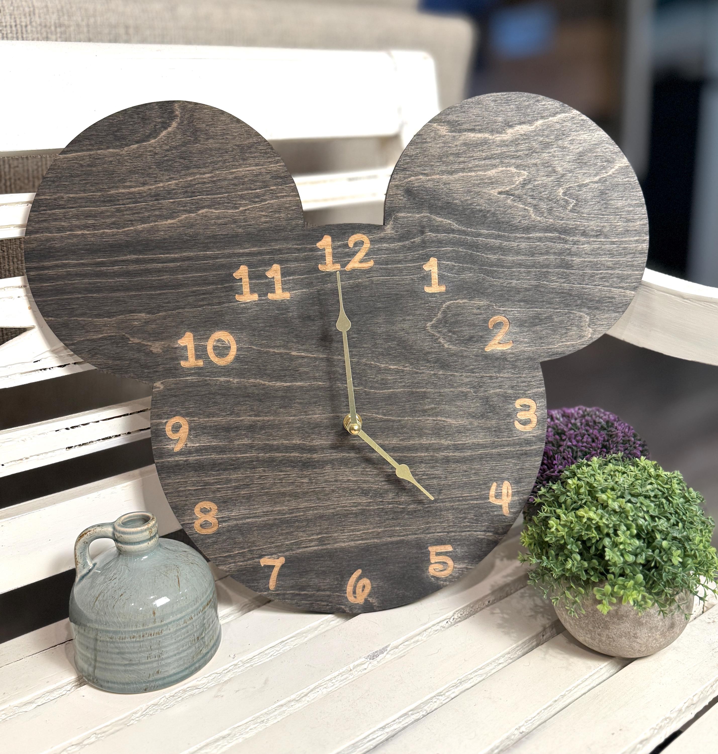 Disney Inspired Mickey Head Wall Clock, Mickey Home Decor, Nursey