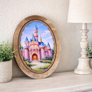 Disney Inspired Castle Wall Art, Wood Castle Signs, Cinderella Castle Decor, Sleeping Beauty Castle Decor image 3