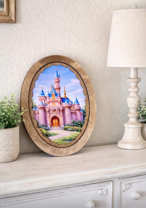 Park Inspired Castle Wall Art , Disney Inspired Decor, Cinderella Castle Decor, Sleeping Beauty Castle Decor