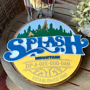 Splash Mountain Inspired Ride Sign, Park Signs, Disney Lover Gift, Wood Decor