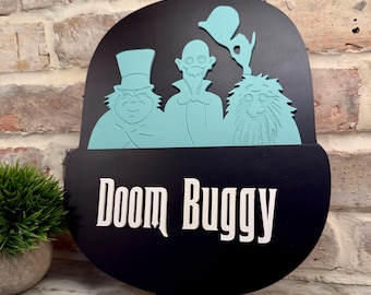 Glow In The Dark Doom Buggy, Haunted Mansion Decor, Wood Haunted Mansion Sign, Gift Ideas