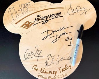 Personalized Cruise Autograph Boards, Wood Autograph Board, Memory Maker, Cruise Souvenir