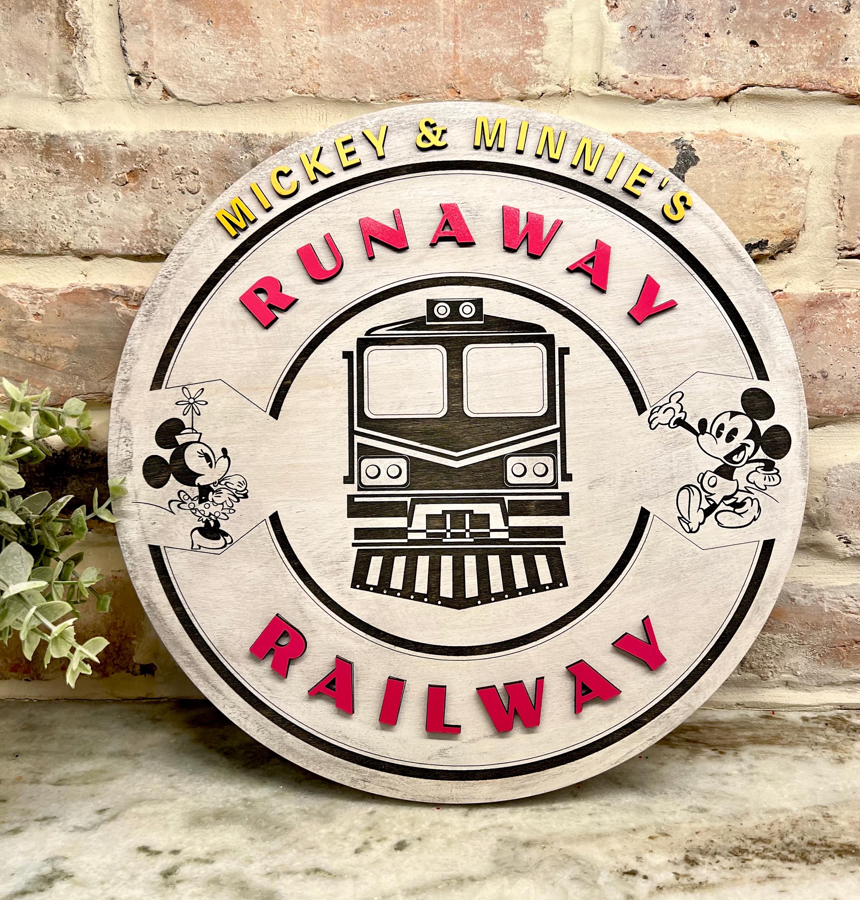 Runaway Railway Inspired Ride Sign, Disney Ride Sign, Wood Ride Signs