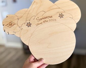 Disney Christmas Character Autograph Board, Personalized Family Souvenir, Disney Character Wood Signatures Board, Holiday Vacation Souvenir