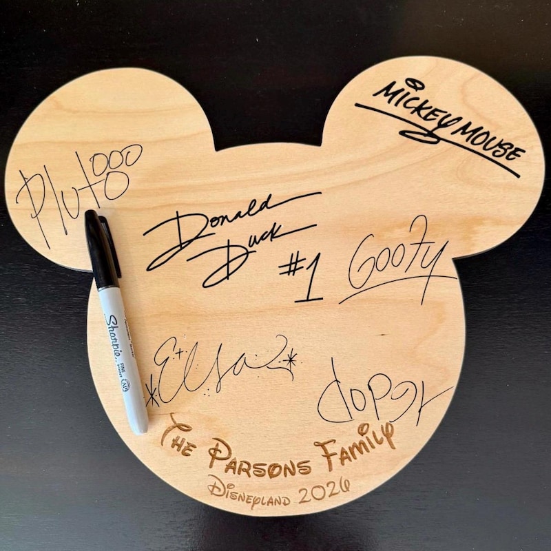 Mickey Signature Mickey Signature Board - Etsy