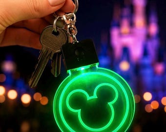 Magic Band Inspired Light Up Keychain, LED Acrylic Keychain, Disney Trip Souvenir, Theme Park Vacation Gift