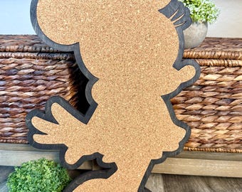 Standing Girl Mouse Pin Board, Disney Inspired Pin Collection Display Board, Wood Pin Trading Board